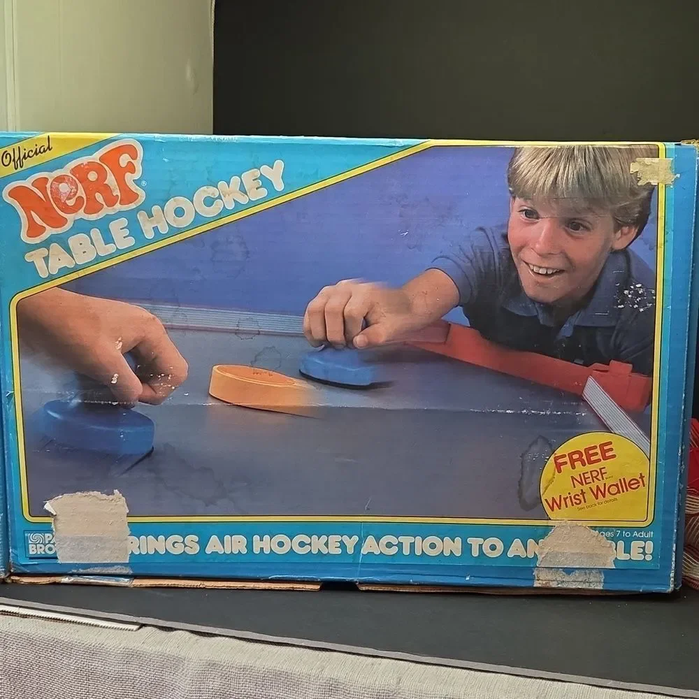 Vintage 1987 NERF Table Hockey Game by Parker Brothers  Complete in Original Box